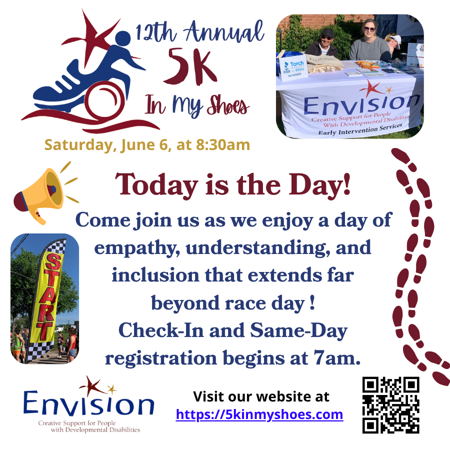 EnvisionCoOrg's tweet photo. It's Race Day! Come join us as we celebrate community and inclusion. Check-in and same-day registration will be available starting at 7:00 AM and the race begins at 8:30 AM.
Learn about this event at: 
https://t.co/Q0KrNHx5m1 https://t.co/HJeCGXKQmQ