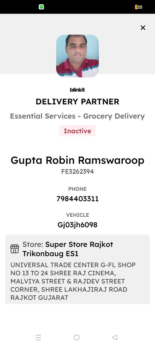 GuptaRobin2's tweet photo. Hi
sir meri id 1 month se terminate hain mujhe kaam ki bahut avsyakta hain mere ghar ka khrch nahi chal pa raha me 1 month se ghar m berojgar baitha hu bacche ki fees bhi bharni hain kripa kare k meri blinkit I'd punah chalu ki jaye.
@letsblinkit @blinkitcares @albinder @saurabh https://t.co/6Mwmqo9fUD