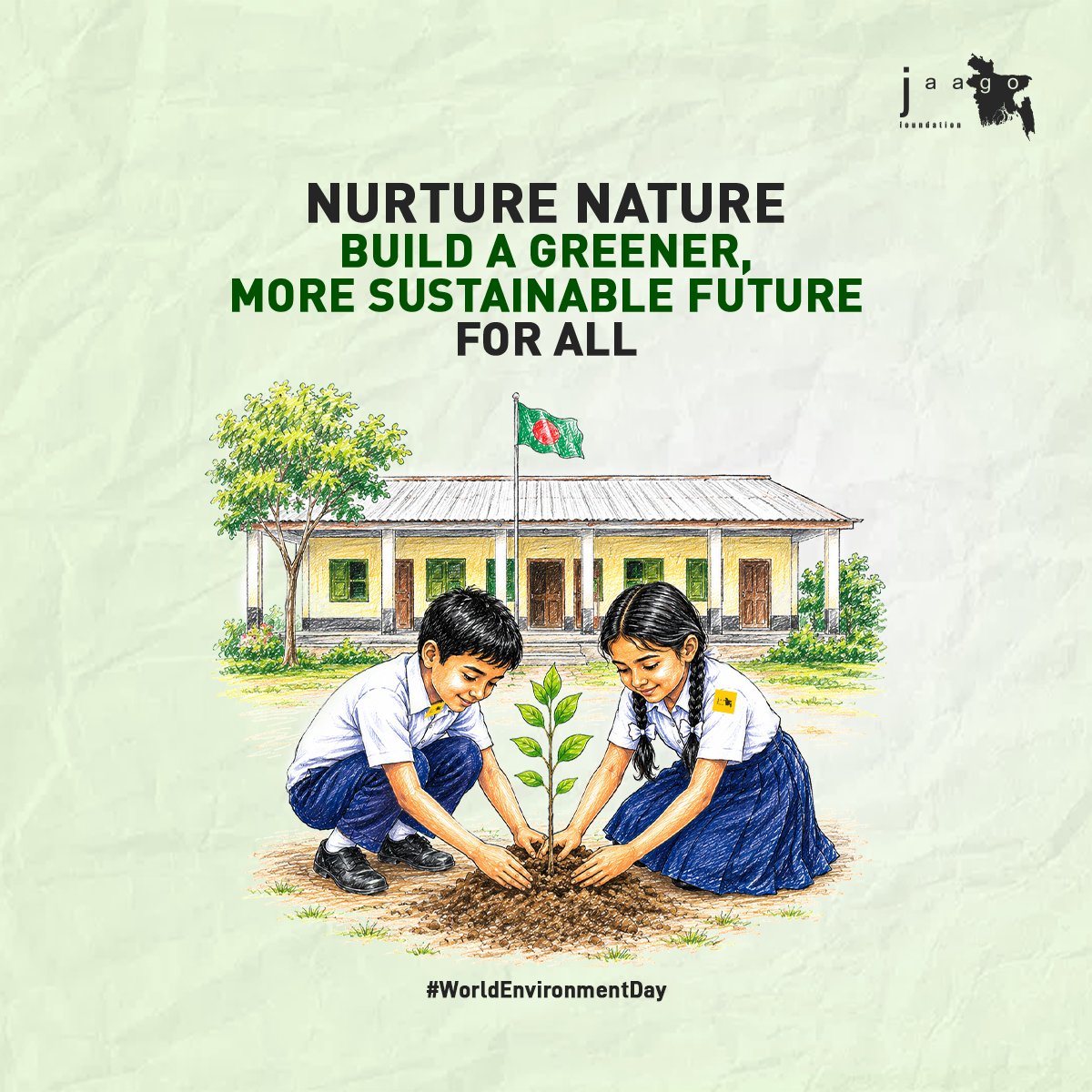 JAAGOFoundation's tweet photo. Nature gives without asking. So it is our duty to nurture it with care and protect it for generations to come. Every tree protected, every habit reshaped, every recycling effort, every mindful choice moves us closer to a healthier, greener tomorrow.

This World Environment Day, let’s be reminded that sustainability isn’t a distant goal—it’s something we must practice every day, together.

#NowForClimate #WorldEnvironmentDay #NurtureNature #ProtectEnvironment #SustainOurFuture #Sustainability #EveryActMatters #JAAGO