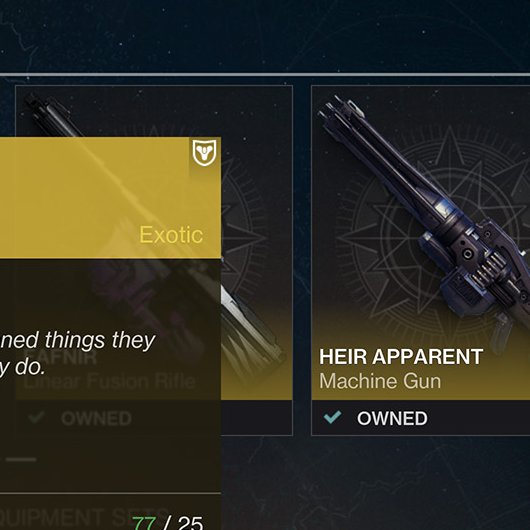 SycKnight's tweet photo. "Fafnir" is a new exotic Linear Fusion Rifle earned from the Tenet of Bravery for Legendary marks. I wonder what perks it'll have? https://t.co/k8SVsJQKxC
