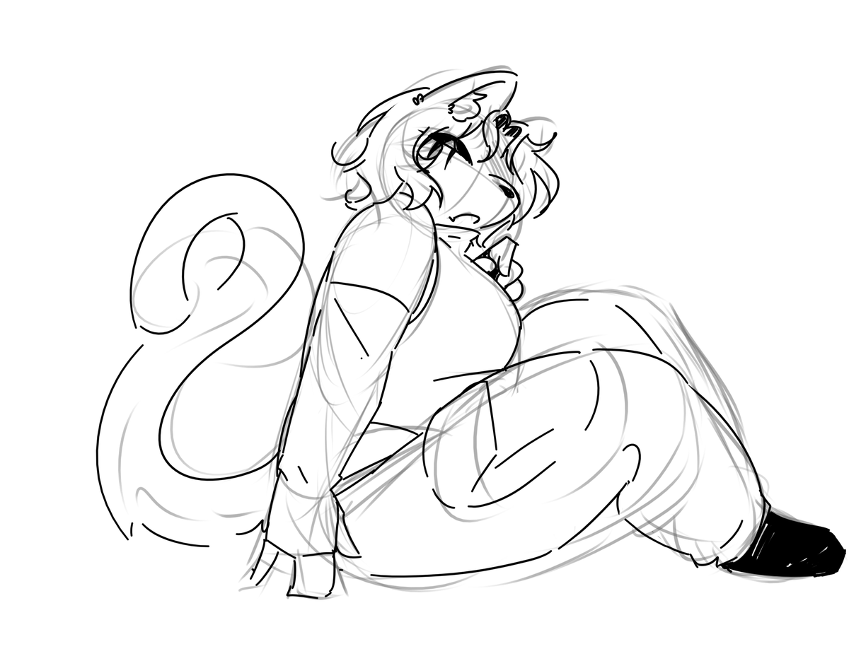 birdietheborzoi's tweet photo. sketch comm for @Space_Viperz https://t.co/dq5AI9VYwb