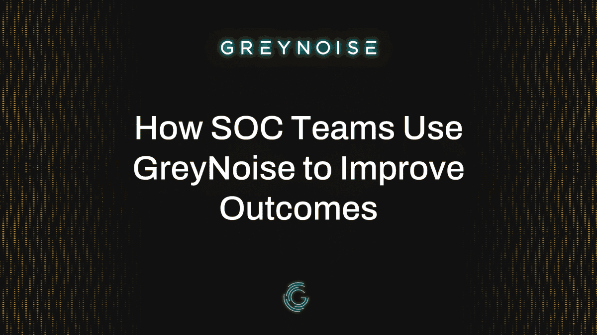 GreyNoiseIO's tweet photo. Less noise. Better signal. Faster response.
New blog breaks down 4 ways GreyNoise helps SOC teams cut through internet background noise and focus on what actually matters: https://t.co/7Cix1yVkHe https://t.co/abTq2u5w56