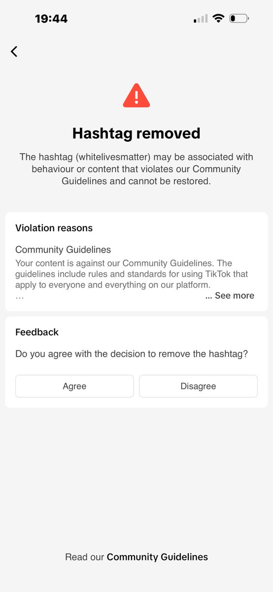 Netz_time's tweet photo. This is disgraceful..!! TikTok has removed the #whitelivesmatter in a nut shell TikTok doesn’t think white lives matter 😡 https://t.co/OtRvMiinTB
