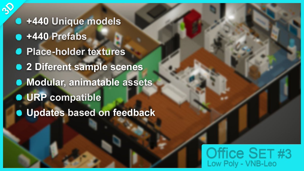 AgusVLeonel's tweet photo. Grab the Office Set #3 at 50% off along with the Home Set Supporter Edition extras on @itchio 💻🏡!

(Both also available on the Asset Store, but they don't allow me to set discounts whenever I want like https://t.co/Z21HVMb78S does 🙃)

https://t.co/1sE8uPkIUj

#gamedev #b3d #indiedev