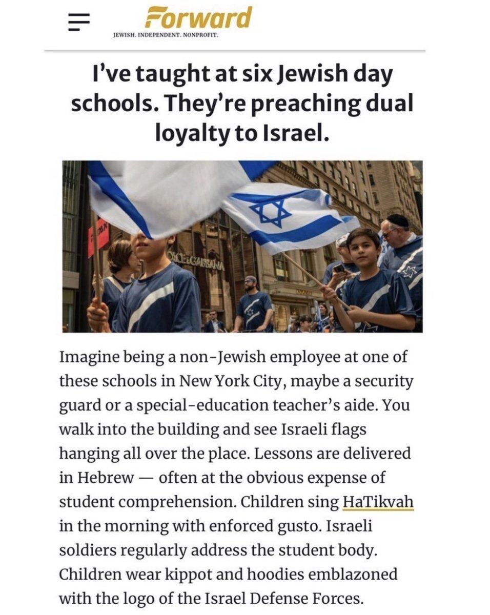 Libertymama888's tweet photo. @RepJoshG Why is allegiance to another country being taught in American Jewish day schools?   Let us know when American kids are marching with Qatari flags and Qatari military logos on their shirts... https://t.co/dR19ZhuONF