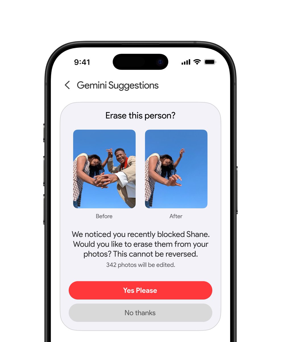 app_settings's tweet photo. Google Photos feature to permanently erase people you’ve had a falling out with https://t.co/uNn4dwIxBS