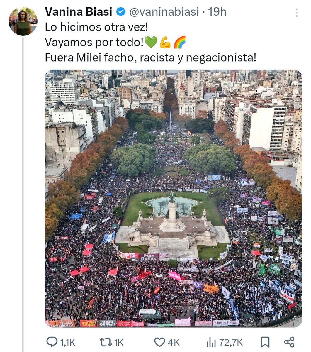 junquillo0's tweet photo. Clara muestra de que la marcha de ayer no fue por Agostina 
El ni una menos fue usado como siempre   para encubrir un movimiento subversivo para medir una fuerza o poder en contra del gobierno de turno
Hubo gente que fue por convicción al ni una menos pero volvió defraudada https://t.co/iEaE2EdSG7
