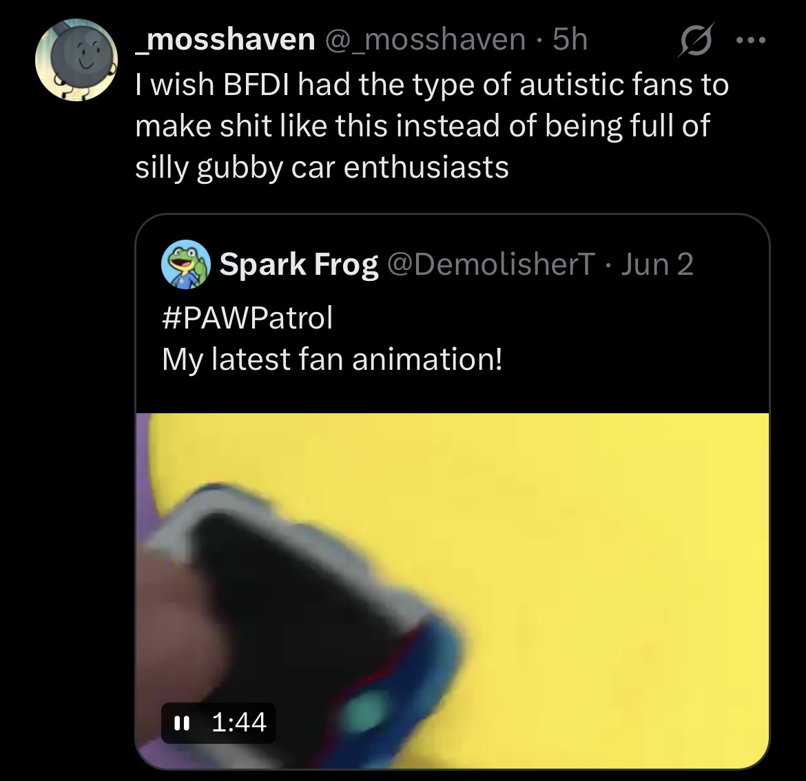 ThankYouNickJr's tweet photo. This shit feels ableist dude https://t.co/FFVmspzFGe