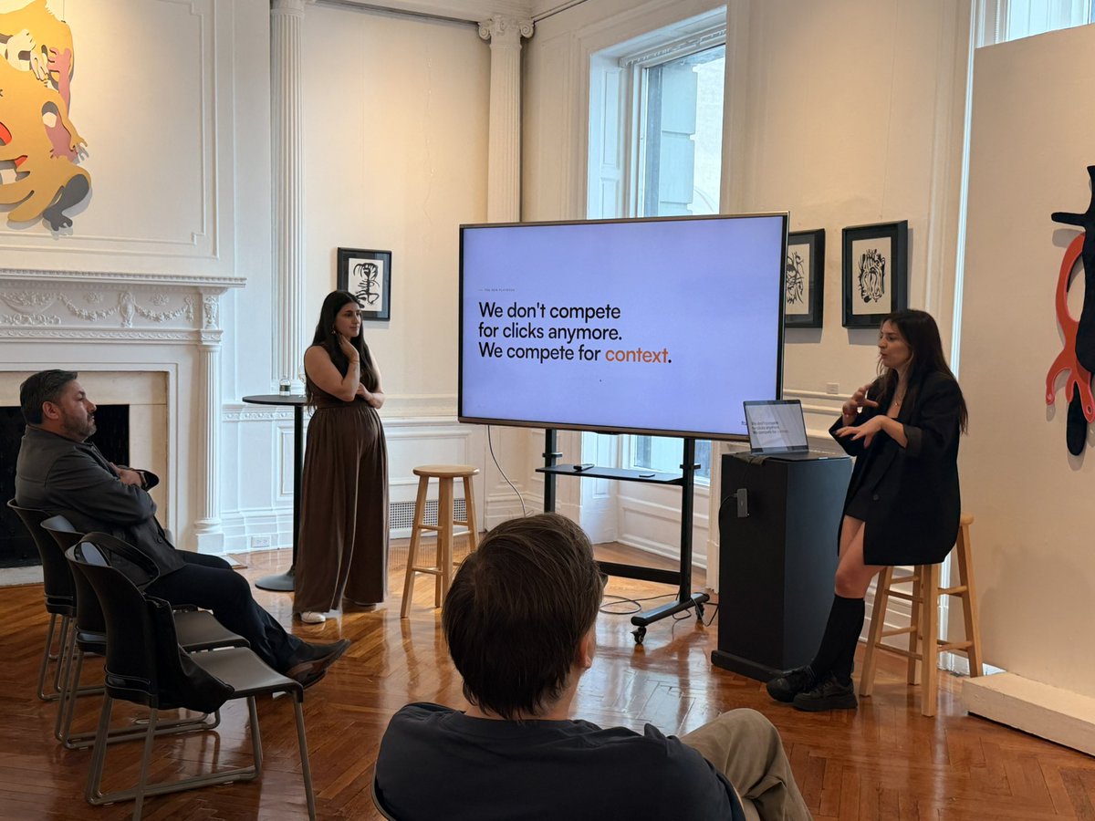 ARGenNewYork's tweet photo. How do brands get discovered in the age of ChatGPT, Gemini, and Perplexity?

Great insights from @FardoAI’s founder Malena Martin &amp; CMO Natasha Anello on AI Search Engine Positioning and how companies can increase their visibility, authority, and relevance in AI-driven search. https://t.co/r05PQLhpdO