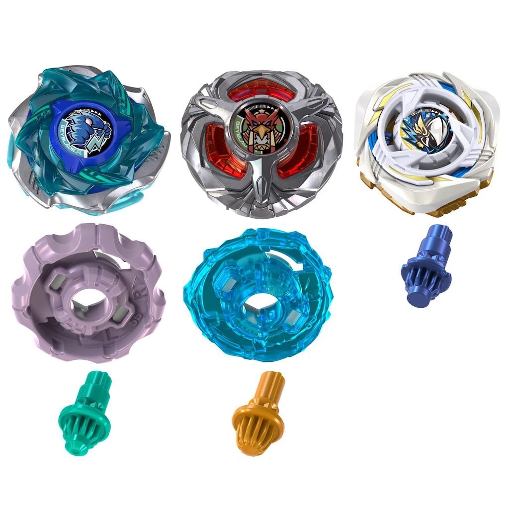 KIO_moe's tweet photo. High quality pictures of GloryValkyrie and HorusShatter were found on a French retailer website! LF/Low Flat is a bit disappointing, but I hope the Bey gimmick is Bound Attack.

#BEYBLADEX #ベイブレード https://t.co/fdMmLqOLBJ