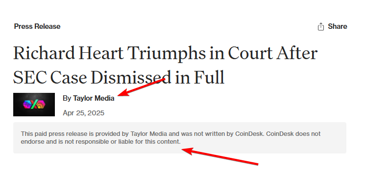 lrradiate's tweet photo. @00xGuru @dr_pegger @RichardHeartWin @IOHK_Charles This isn't mainstream media, it is a paid post by a Hexican, @250smurf. Could you please tell me what specifically I am wrong about? 

It is NOT "SEC approved", the article mentions it being dismissed based on jurisdiction. If he was US based, it wouldn't have been dismissed. https://t.co/XKMaYir0I2