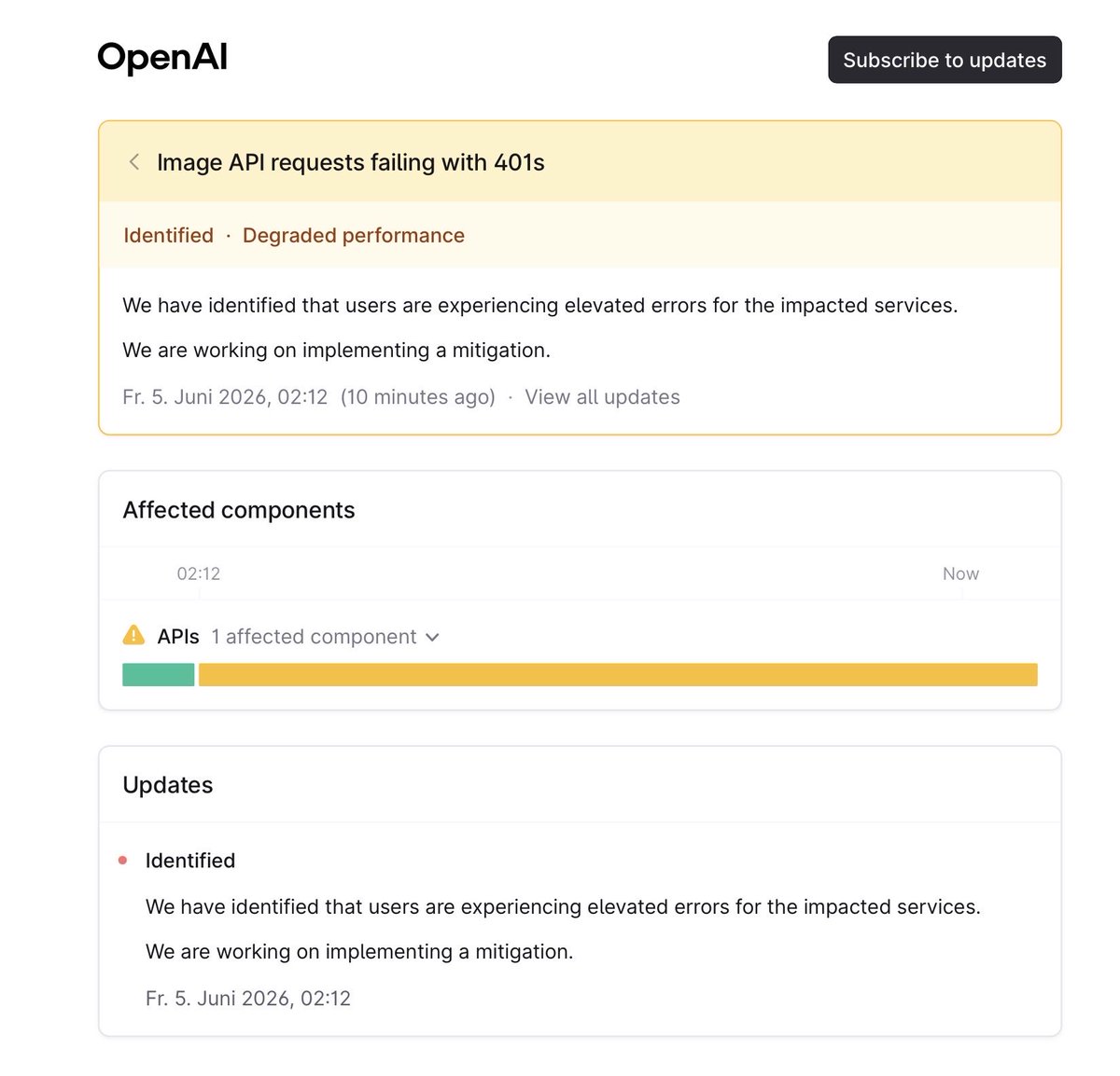 MrBitcoinUpOnly's tweet photo. @hczdev @OpenAIDevs It seems to be an Open AI problem. https://t.co/ONhCETaG40