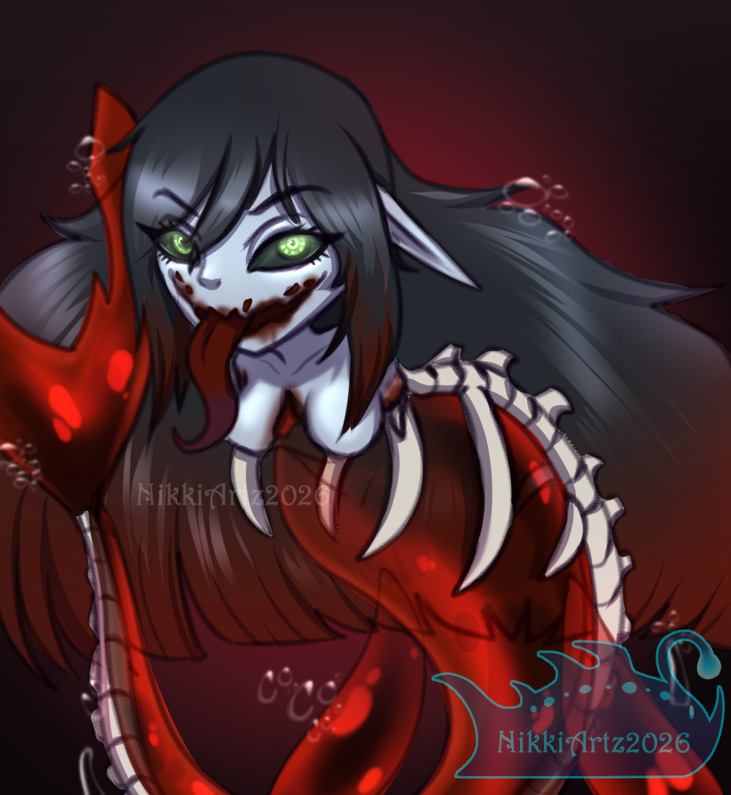NikkiArtz's tweet photo. Posting the last mermay drawings (- a repost) I didn't have time to complete before I had to leave for Dokomi 🙏

Featuring:
@LaynaLazar 
@KairyuCrocodile 
@JaxVTuber 
Final image (me) is repost from 2025 c: 

#LaynaLazArt #KaiCrocArt #GoyleGallery #anglerdoodle https://t.co/PVbiFQwzfu