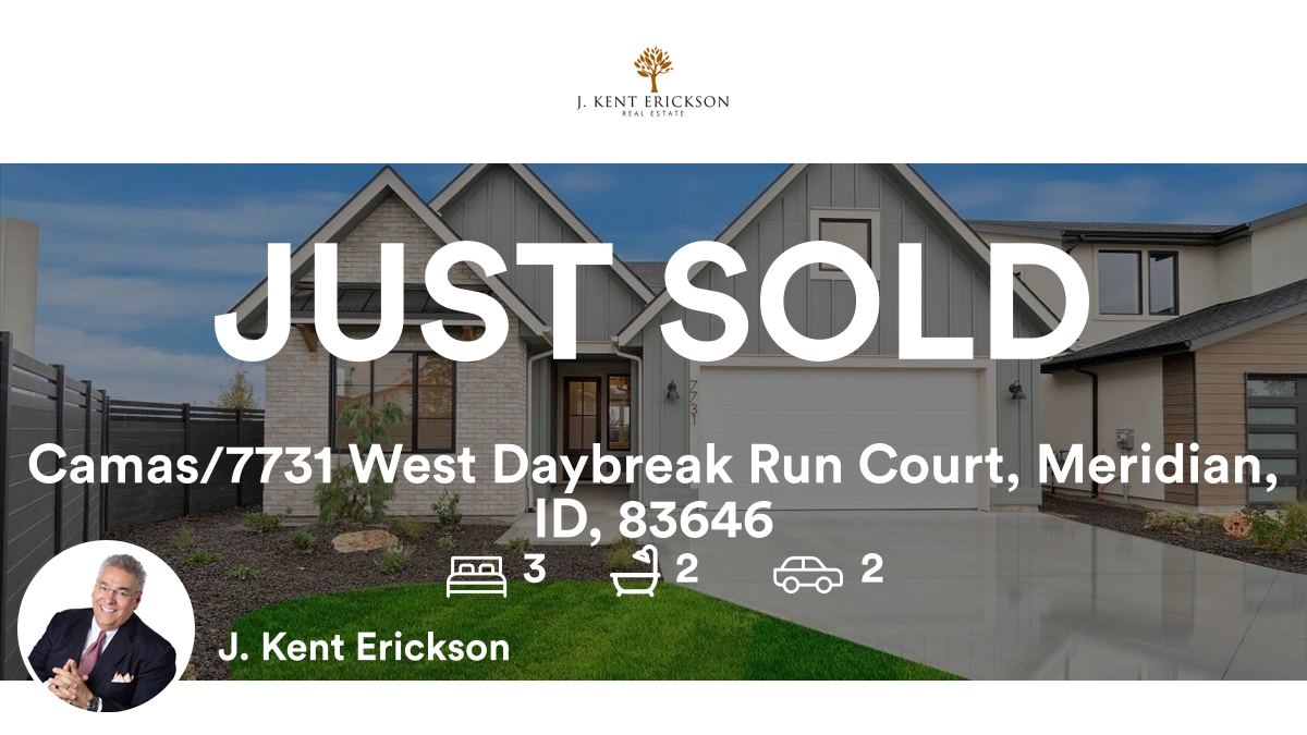 JKentErickson's tweet photo. 🛌 3 🛀 2 🚘 2
📍 Camas/7731 West Daybreak Run Court, Meridian, ID, 83646

My latest sale on RateMyAgent.

https://t.co/x7PYQM29lc

...
#realestate #forsale #sold #local #smallbusiness #realtor #realestateagent #homeforsale #realestatelife #gratitude #newhome... https://t.co/oS30aOGwXq