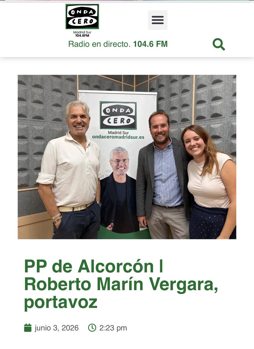 RMarinVergara's tweet photo. ¿De qué temas he hablado con @gusbravoabreu y Beatriz Martínez en su programa de @OndaCeroMadSur ?

▪️ Seguridad y aumento de la violencia.
▪️ Aumento de las ocupaciones.
▪️ El proyecto de las 800 viviendas de la alcaldesa, que ha quedado desierto.
▪️ Tanatorio-crematorio.
▪️ El deterioro de la ciudad y de los servicios públicos.
▪️ La asfixia fiscal con la subida del IBI y la tasa de basuras.

🎧 Os dejo aquí la entrevista:
https://t.co/lH76FK3m8j