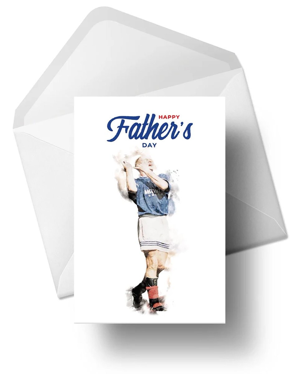 BlueRoomArt's tweet photo. 💙 RANGERS FANS!
• This Father's Day, give Dad the card he's after!
• Original designs you won't find on the high street
• Father's Day is Sunday 21 June - order now to get it in time.