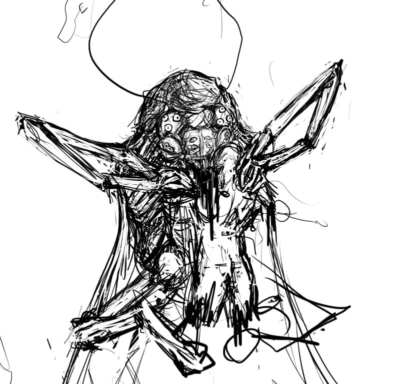 TweeterPhi's tweet photo. A Reze and an unfinished Kurourushi from sometime ago. 

#art #jjk #csm https://t.co/m2qC2uKv0B