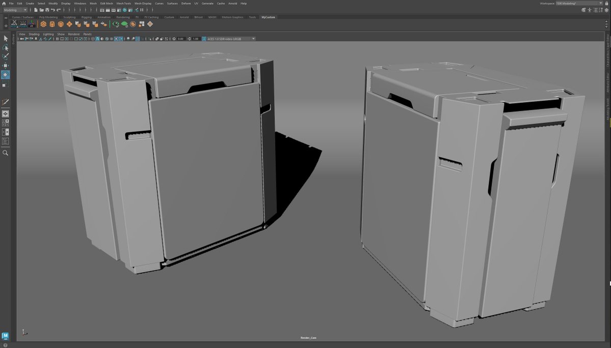 TONYDERAPO's tweet photo. J’ai terminé ma première modélisation 3D sur Autodesk Maya. J’ai appris les bases. Maintenant, objectif : les consolider en les revoyant, tout en attaquant une nouvelle modélisation. 

La progression continue👍.

#3DModeling #GameArt #HardSurface https://t.co/FTfgqdupSV