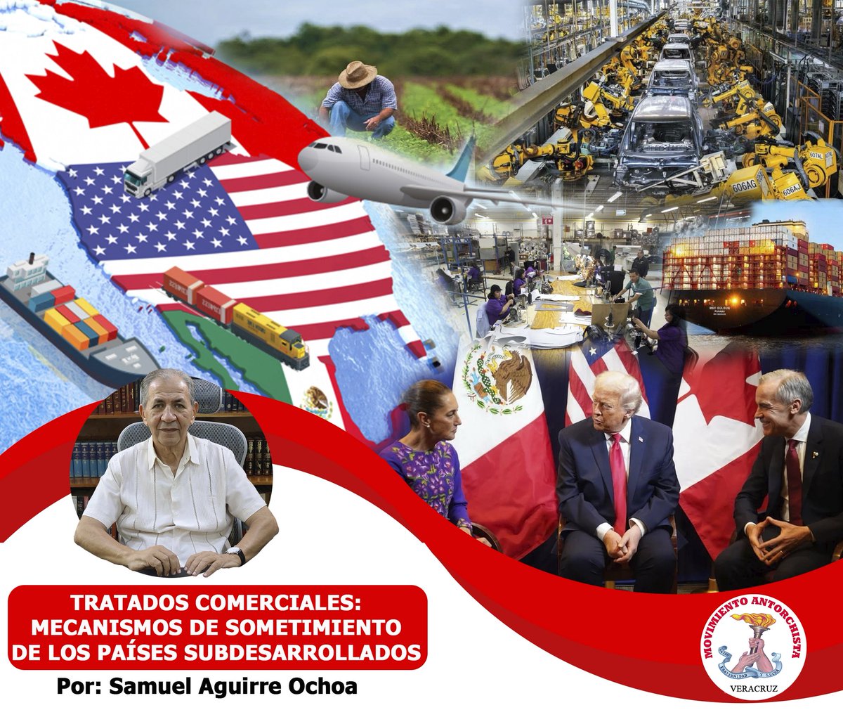 IngSamuelAO's tweet photo. El próximo 1 de julio, iniciará la revisión formal del Tratado de Libre Comercio entre Estados Unidos, México y Canada. El gobierno estadounidense presiona a nuestro gobierno a que acepte condiciones de mayor sometimiento y control sobre nuestra economía.
Para comprender la esencia de estas presiones es importante conocer porqué los tratados de libre comercio son parte fundamental de la globalización económica y el desarrollo del imperialismo.

Te invito a leer mi artículo:

https://t.co/yaNhK1GjHx