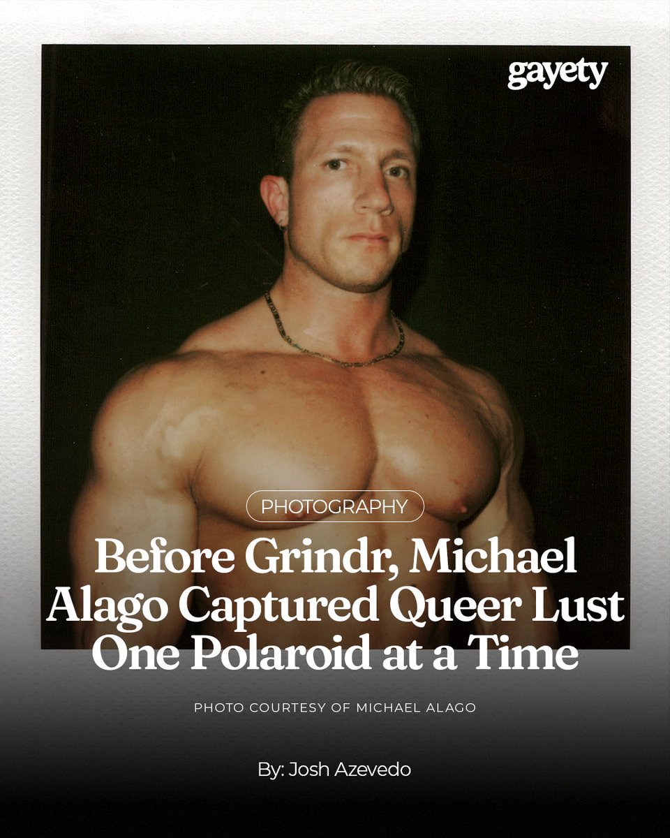 gayety's tweet photo. Before swipes, there were Polaroids. Michael Alago’s new collection captures a disappearing era of queer connection through intimate portraits taken between 1998 and 2009, and in our exclusive conversation, he opens up about desire and the stories behind the images.

🔗: https://t.co/qW53wHo7U4