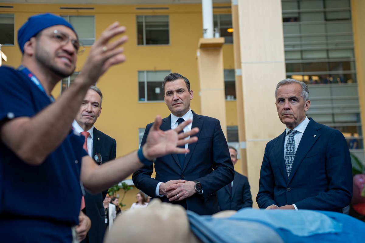 EvanLSolomon's tweet photo. Today, the Prime Minister launched Canada’s National AI Strategy, "AI for All", at UHN Toronto General Hospital — and we were proud to be there with him.

It was a powerful reminder that the promise of AI is measured not by what the technology is, but by what it can do for people. Can it help doctors spend more time with patients? Can it help small businesses grow? Can it make public services faster?

That is what this strategy is about.

From health care to the broader economy, AI is already changing the way Canadians live and work. Our focus is on making sure Canadians can use it, build with it, and benefit from it — while building the sovereign infrastructure and trusted foundations needed for long-term growth and prosperity.

That’s what building a stronger Canada looks like.

🇨🇦
Aujourd’hui, le Premier ministre a lancé la Stratégie nationale du Canada en matière d’IA, intitulée « L’IA pour tous », à l’hôpital général de Toronto (UHN) — et nous étions fiers d’être à ses côtés.

Cet événement nous a rappelé avec force que le potentiel de l’IA ne se mesure pas à la technologie elle-même, mais à ce qu’elle peut apporter aux gens. Peut-elle aider les médecins à passer plus de temps avec leurs patients ? Peut-elle aider les petites entreprises à se développer ? Peut-elle accélérer les services publics ?

Là est tout le coeur de cette stratégie.

Des soins de santé à l’économie, l’IA transforme déjà la façon dont les Canadiens vivent et travaillent. Notre priorité est de veiller à ce que les Canadiens puissent l’utiliser, s’en servir pour créer et en tirer profit, tout en mettant en place l’infrastructure souveraine et les bases solides nécessaires à la croissance et à la prospérité à long terme.

C’est ainsi que l’on bâtit un Canada plus fort.