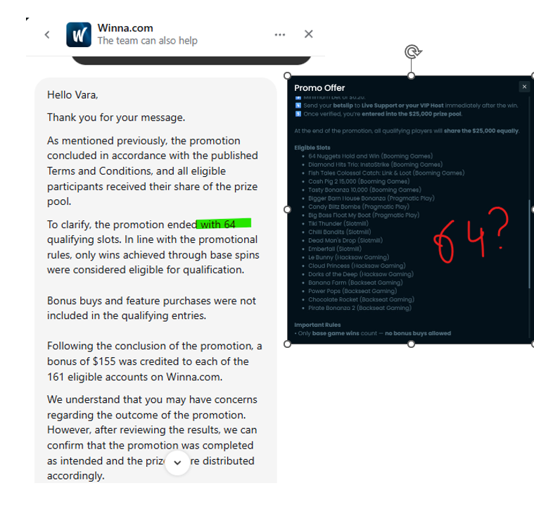 SDW106's tweet photo. Whoever can explain this @Winna logic to me gets $250 usd. I'm not seeing it.

If there's no logic, i'd like to hear it too, might drop something then as well.

@paulwinnacom @bennettwinna  @AyeZeeVIP @BennySlots11 

$ETH bitcoin:native #rainbett #thrill #shuffle #stake https://t.co/5mJaegJRl8