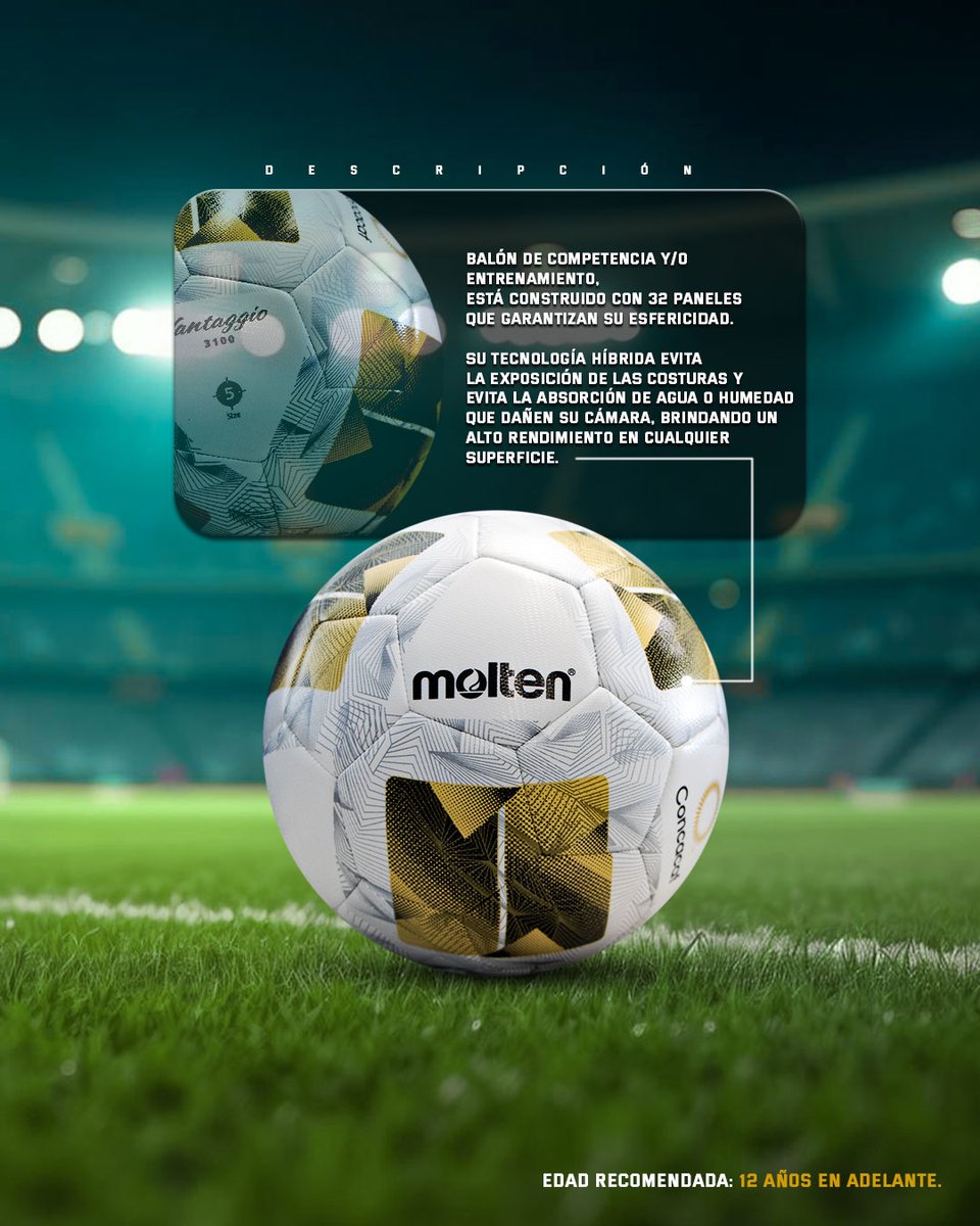 MoltenMex's tweet photo. 𝐅𝟓𝐍𝟑𝟏𝟎𝟎-𝐂𝐂𝟓 | DISPONIBLE ✔️

Ingresa a este link https://t.co/dSvS4XQmbQ y consigue el tuyo 🫵

Balón Vantaggio híbrido, edición @concacaf.

#Molten #FeelTheEmotion #Concacaf
Ver menos https://t.co/jAKOz1TXxF