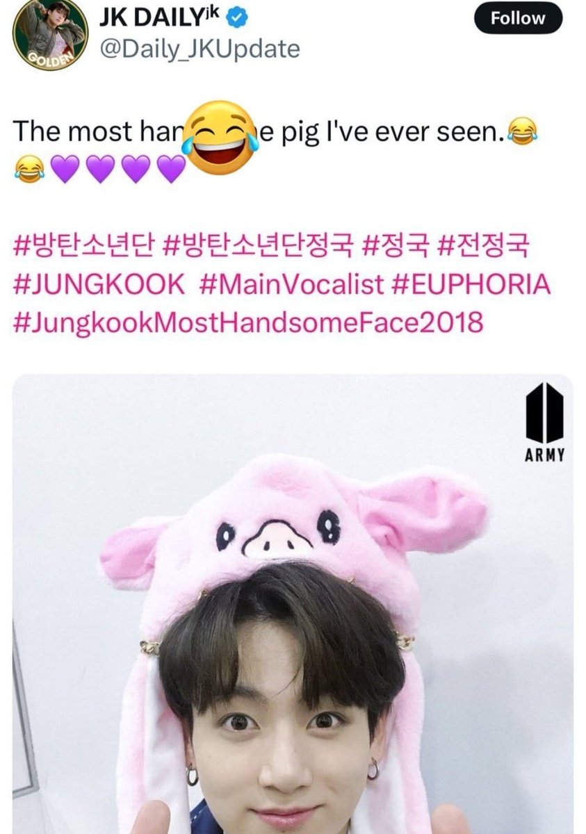 chxselorrr's tweet photo. most handsome pig" - jk solo 2018 😭 https://t.co/issI9vFYB7