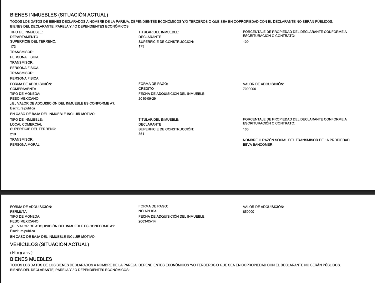 MLopezSanMartin's tweet photo. Otro al que le desaparecen propiedades por arte de magia 

Alfonso Durazo declaró como secretario de Seguridad un departamento de 173 m² valuado en 7 mdp y un local comercial de 351 m² con valor de 850 mil pesos.

Ahora, como gobernador, reporta no tener inmuebles...

📷 @jorgegogdl