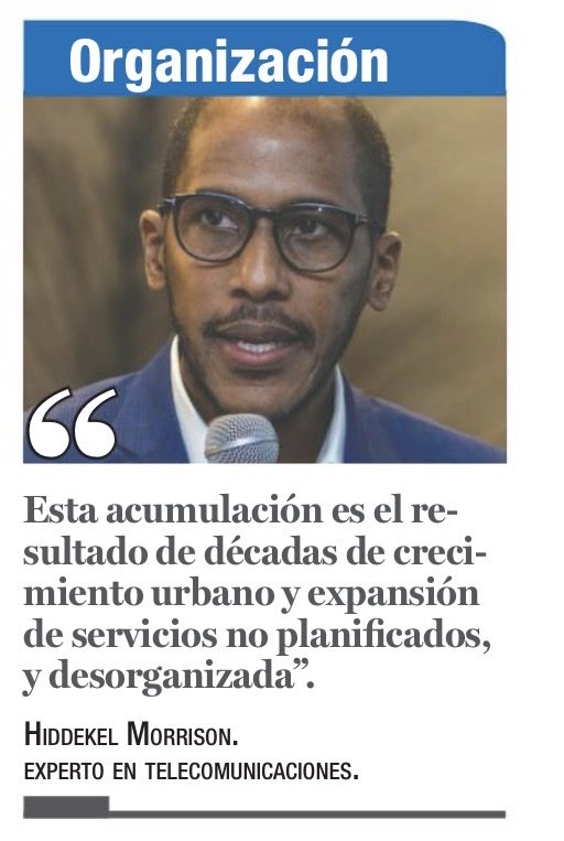 IngMorrison's tweet photo. CONTAMINACIÓN VISUAL
En la edición de hoy de El Dinero @elDineroDO analizamos el exceso de cables visibles en los postes urbanos que afectan la imagen de nuestras ciudades y representa retos de seguridad, mantenimiento y gestión de infraestructura. #Telecomunicaciones https://t.co/BKu4auehk1