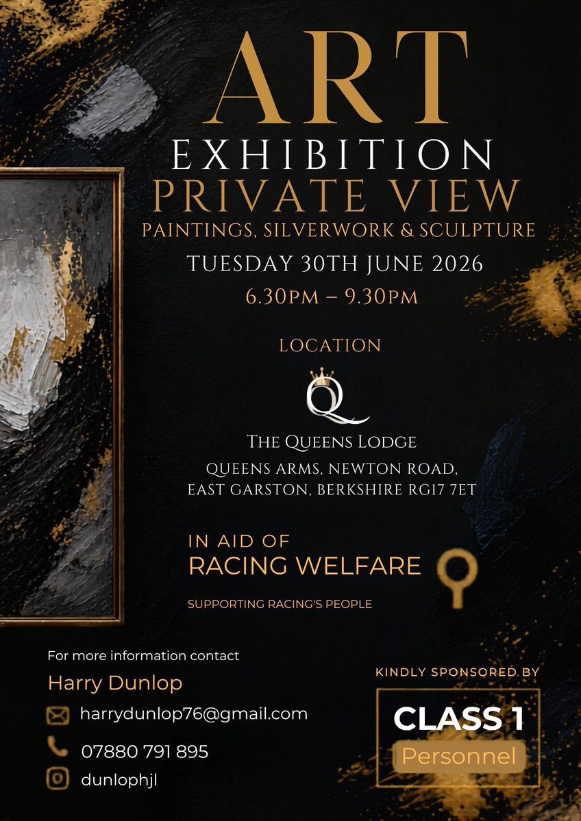 JRFArmstrong's tweet photo. Please support this exhibition in aid of @Racingwelfare at The Queens Lodge, East Garston RG17 7ET I’ll be exhibiting a few pieces for which any sales will go to this great horseracing charity. https://t.co/v52Qqec8cR