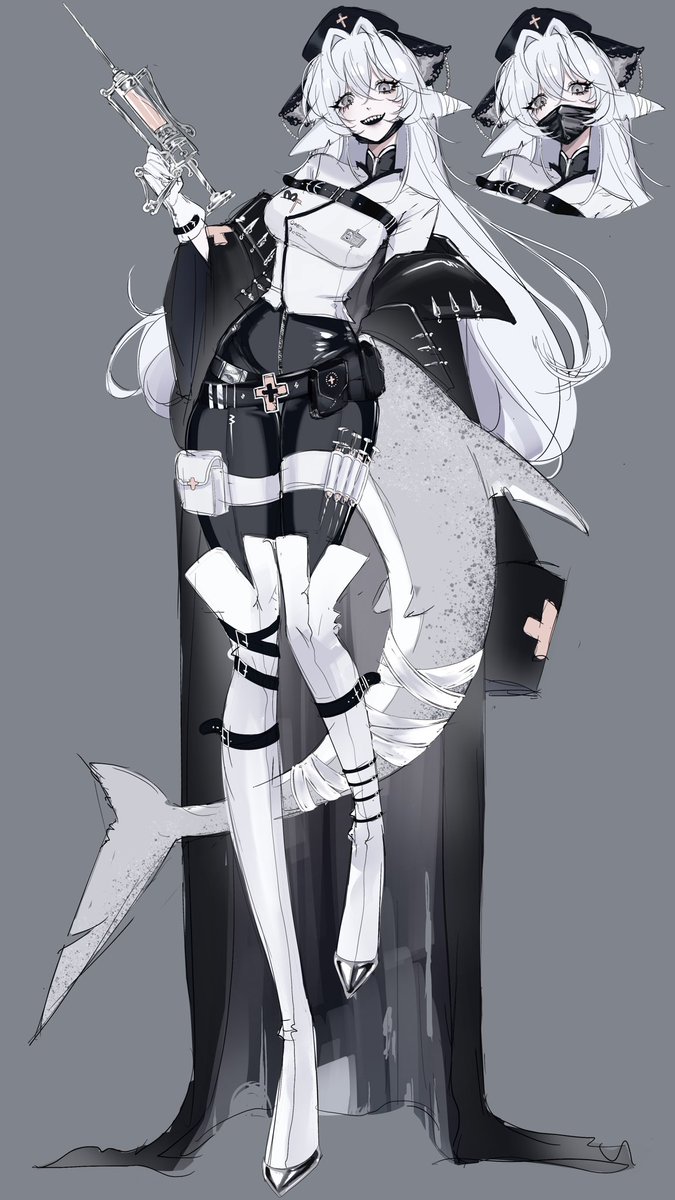 NotJinxiannie's tweet photo. Crazy nurse shark adopt 🦈🤍🩶

SB:$190
AB:$500 (comes with an extra flat piece and commercial use) https://t.co/9t0UJ3NMVt