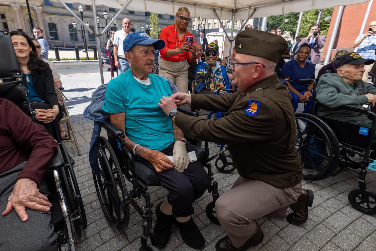 NJ_Veterans's tweet photo. This week, we hosted a D-Day Recognition Ceremony at the World War II Memorial to recognize the 82nd Anniversary of D-Day. Thank you to all who gathered to help us honor the extraordinary courage and sacrifice of service members who answered the call on June 6, 1944. https://t.co/ontmgCLYgh