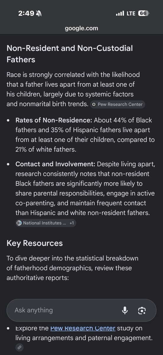 AtticksSpirit's tweet photo. @Jimmy7445982517 @MayorBMScott Living in the home and living outside of the child’s home Black fathers still are the most active in their children’s lives

Try again https://t.co/wcRvmAz0So