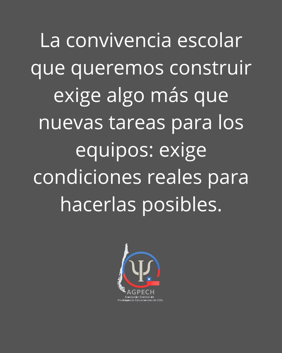 PsicoEducCh's tweet photo. Hablamos de prevención, inclusión y bienestar escolar. Pero la pregunta es: ¿Cuándo se supone que los equipos deben hacerlo?

No basta con saber qué hay que hacer. También necesitamos las condiciones para hacerlo. https://t.co/qR7gETOXmM