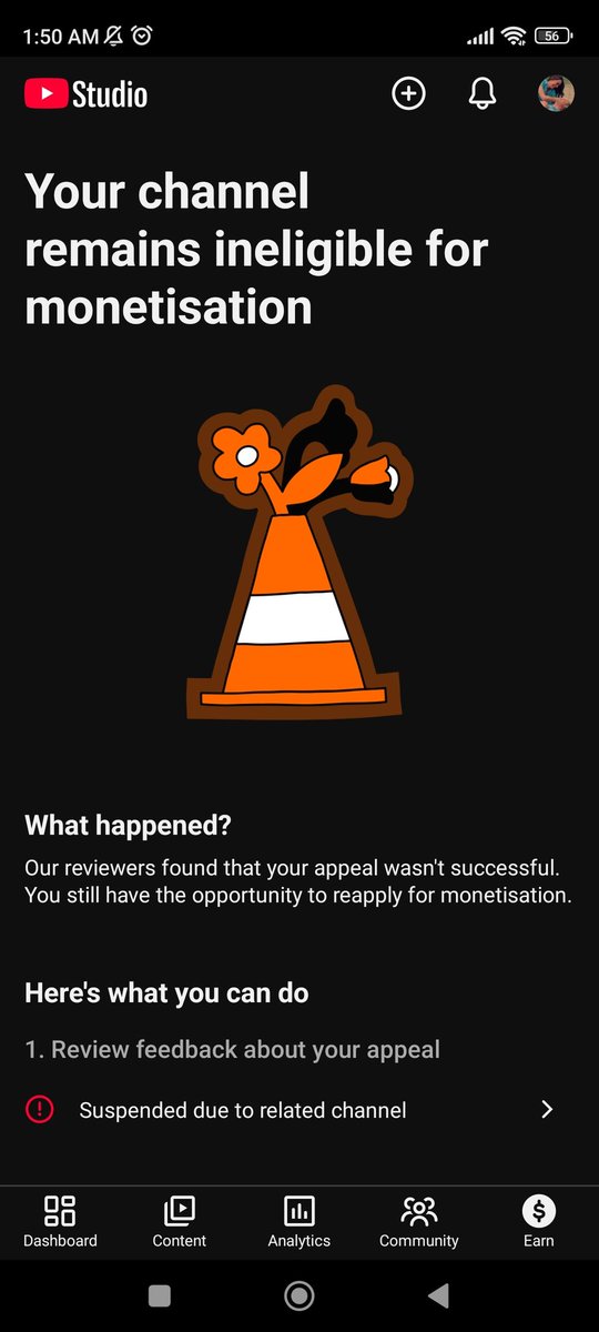 Waleslov12's tweet photo. @TeamYouTube @YouTubeCreators @YouTube @Cap5612 It's been 3 days since I reached out, but I still haven't received a response. My YouTube channel with 457K subscribers was suspended for "related channel" reasons, but this appears to be a mistake.
It’s 35 days i am demonetized https://t.co/sCIepJPObO