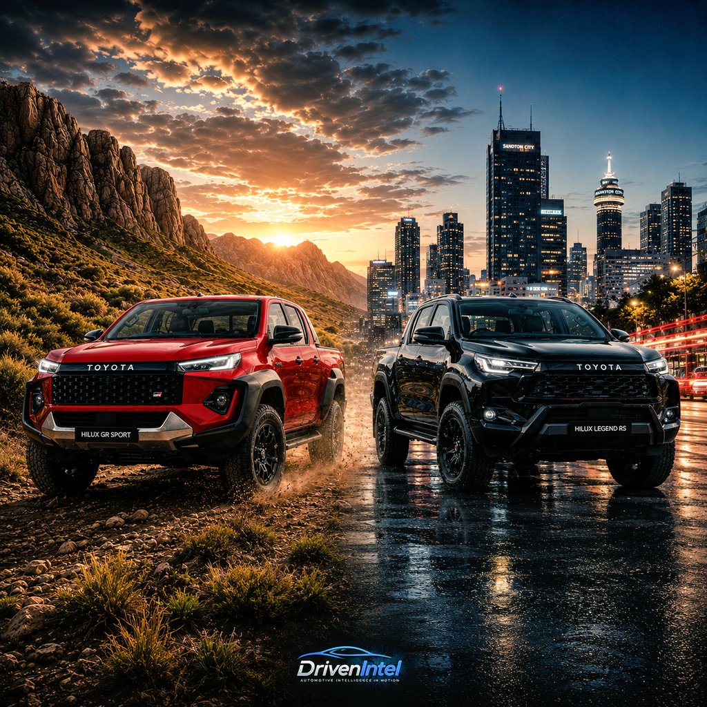 DrivenIntel_za's tweet photo. Engineered for the extremes. Built for the streets. ⛓️⚡
​The Toyota Hilux isn’t just a bakkie; it’s an institution. Whether you’re looking for the utilitarian workhorse or the high-performance edge of the GR-Sport
​#DrivenIntel #ToyotaHilux #HiluxSA #SouthAfricanAutomotive https://t.co/EcoF6Tt7zA