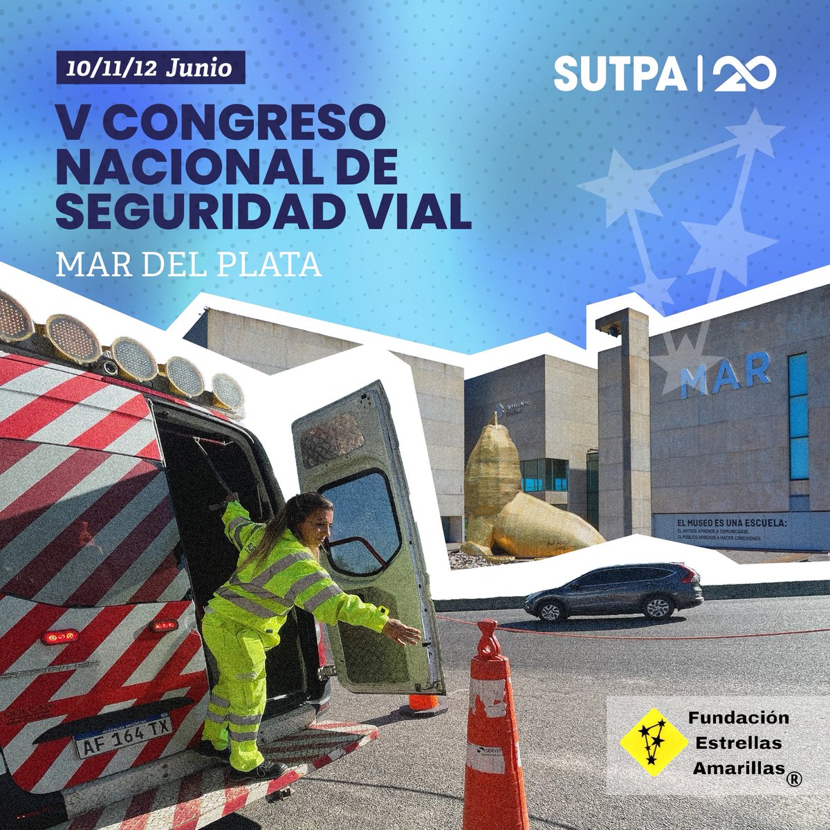 sutpapeajes's tweet photo. Del 10 al 12 de junio participaremos del V Congreso Nacional de Seguridad Vial en Mar del Plata. 
Por primera vez compartiremos la experiencia y el trabajo del SUTPA en materia de seguridad vial, aportando la voz de las y los trabajadores para construir una movilidad más segura. https://t.co/YMA8W1XiyB