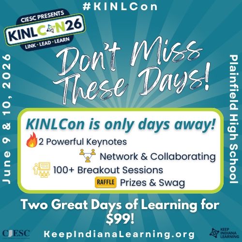 KeepINLearning's tweet photo. 12 hours of PD. 100+ sessions. Just $99. 🤯

Why settle for less? Get the most bang for your buck at #KINLCon! Join us in Plainfield next week for a fully customizable experience that fits your budget and your schedule.

Final days to register: https://t.co/qeYJtBzexx https://t.co/AUVchxPao7