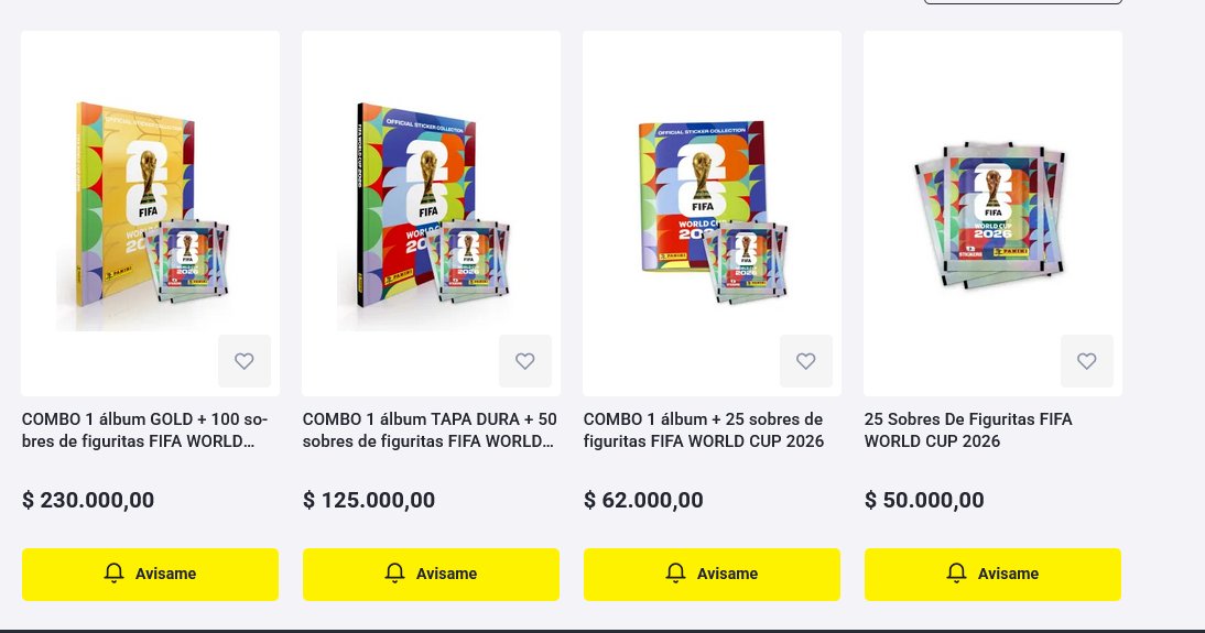dorthweb's tweet photo. Entrás a la web de panini y no tiene nada, absolutamente nada, o sea NADA https://t.co/JQIyPHpvkr