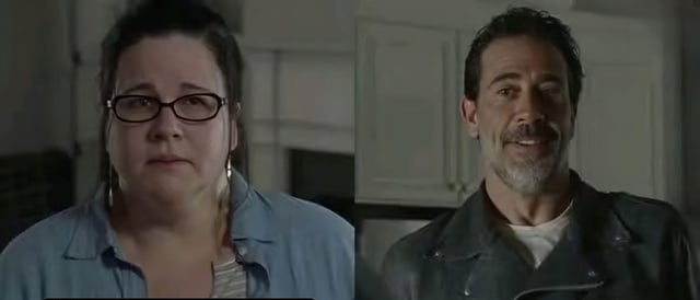 The_Big_Chifa_'s tweet photo. what Negan told her after she said they were starving.. that guy evil af 😭💀 https://t.co/i5ilXKEwhO