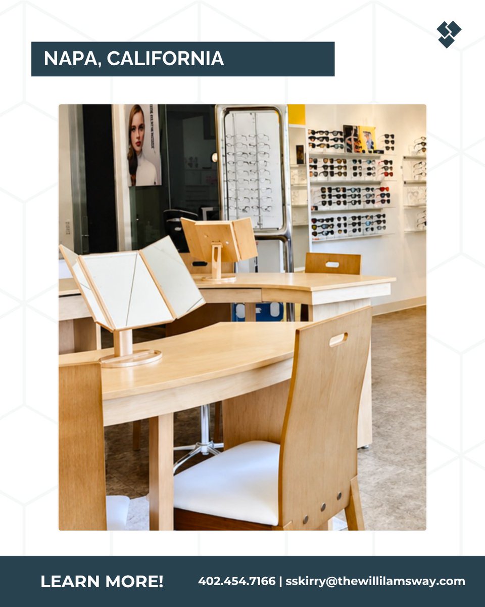williams_group's tweet photo. Modern, medically focused, and built with room to grow.⁣
⁣
This Napa optometry practice offers a thoughtfully designed 1,330 sq. ft. space with one fully equipped exam lane, a dedicated pre-test lane, and infrastructure already in place for three additional exam lanes as the practice scales.⁣
⁣
Explore this Napa ownership opportunity on our Marketplace.⁣
⁣
#optometry #wine #napacalifornia #vineyard #practiceforsale