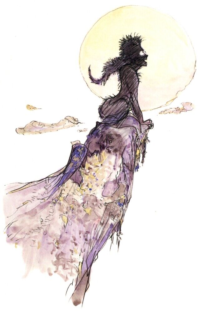 FantasyAnime's tweet photo. Artwork of Final Fantasy VI's Gau by Yoshitaka Amano https://t.co/TDUgCLH8kS