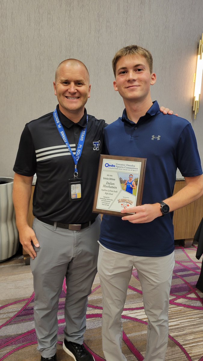 PLS_activities's tweet photo. Congrats to Dalan Hochstein for being selected by the Greater Omaha Sports Committee on his scholar athlete award!  Keep up the great work and Good Luck at Bellevue University! @PLSHSTitans @papiosouth https://t.co/9TZf3fourf