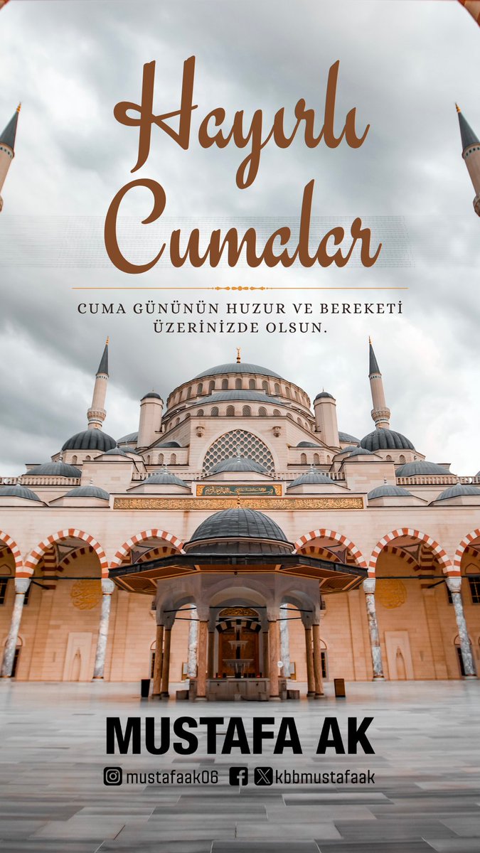 kbbmustafaak's tweet photo. Cuma gününün huzur ve bereketi tüm müslümanların üzerine olsun. https://t.co/ug1W2pAzKL