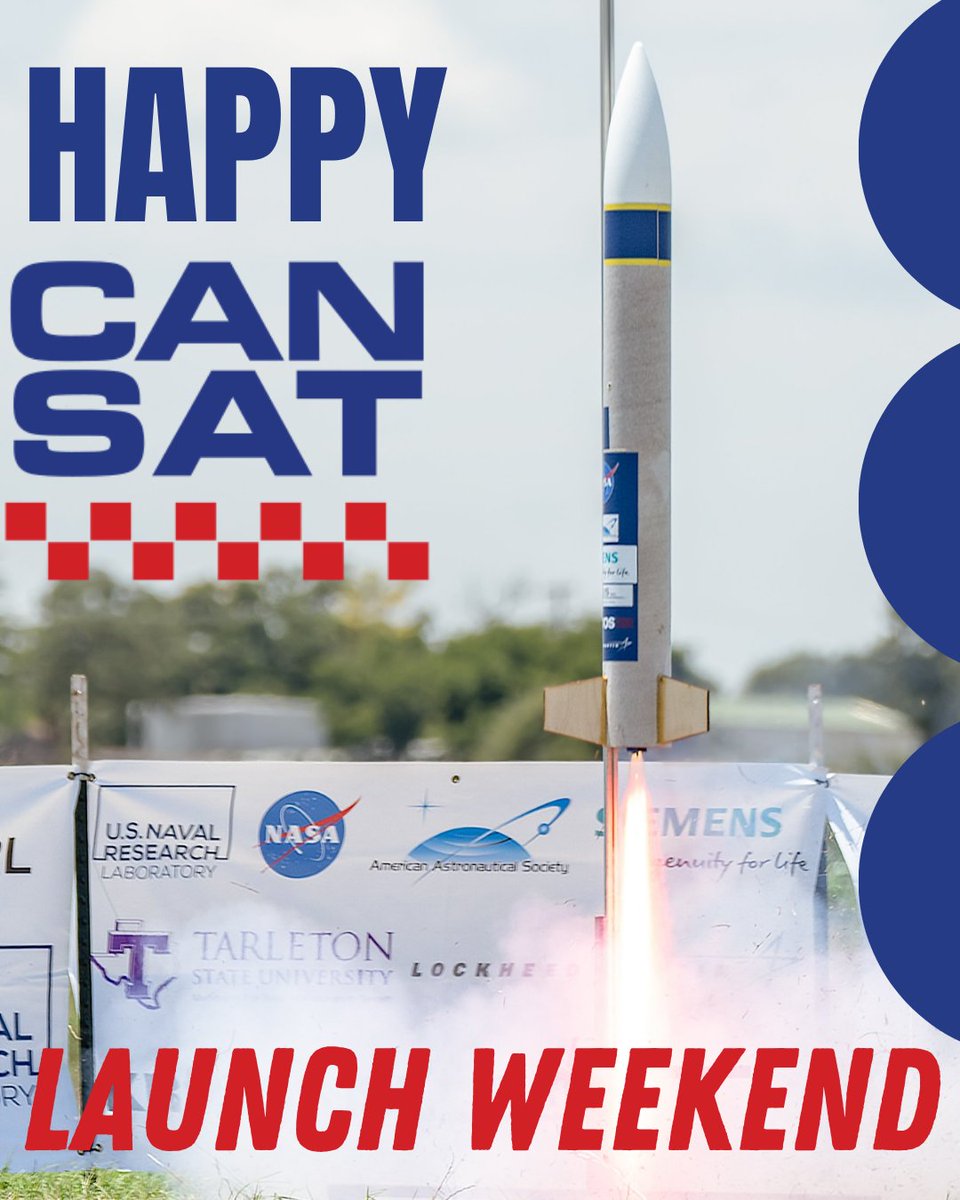 astrosociety's tweet photo. Happy CanSat Launch Weekend! 🚀

Good luck teams! https://t.co/FD6jE4g8Oz