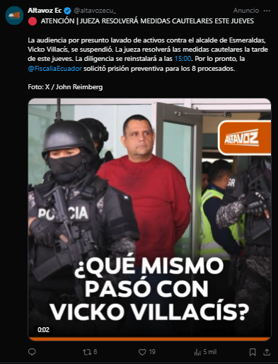 darkmonkeyec's tweet photo. Huele a jueza corrupta @JohnReimberg @FiscaliaEcuador o comprada por la bancada o algún GDO https://t.co/iaLYtOvXL1
