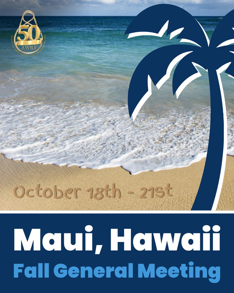 awrf's tweet photo. Help us celebrate 50 years of AWRF with a drink in your hand and toes in the sand! 🥂

Now is the time to start planning your trip, registration will be open in just a few short weeks. 🌺

https://t.co/vz084oKfTO

#AWRF50Years #Maui #Hawaii #GeneralMeeting https://t.co/vRbklYEC6g