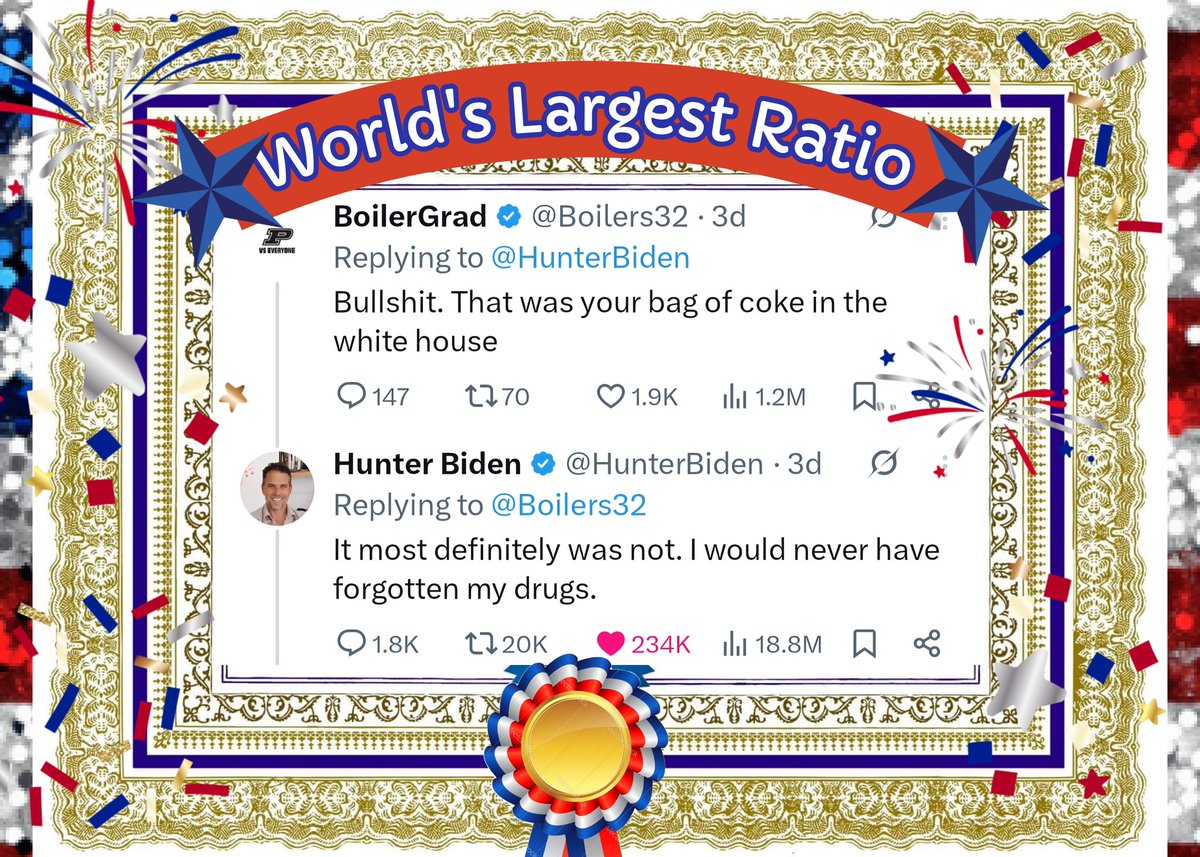 DaileyReona's tweet photo. @HunterBiden @bmoreviachicago @pissvortex I like giving out awards to those that earn it. https://t.co/LqEtIjvyvD