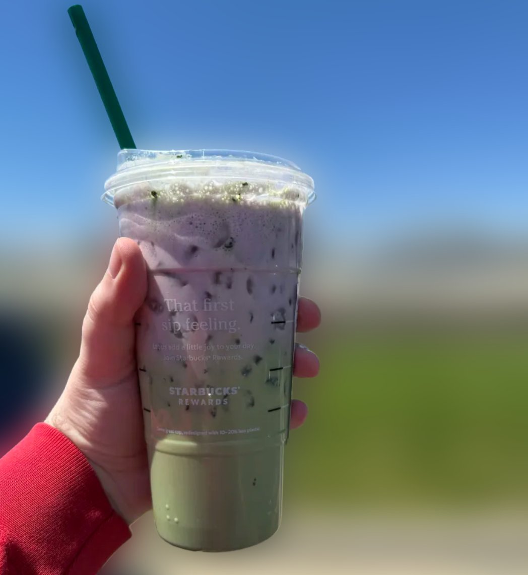 Stryxo's tweet photo. ordered a matcha latte and my barista had a they/them pronoun pin, dyed hair, pixie cut, face piercings, pride month pin, and sick tattoos.
this is about to be the best fucking matcha of my life #ThatFirstSipFeeling https://t.co/Zu88xUQROG